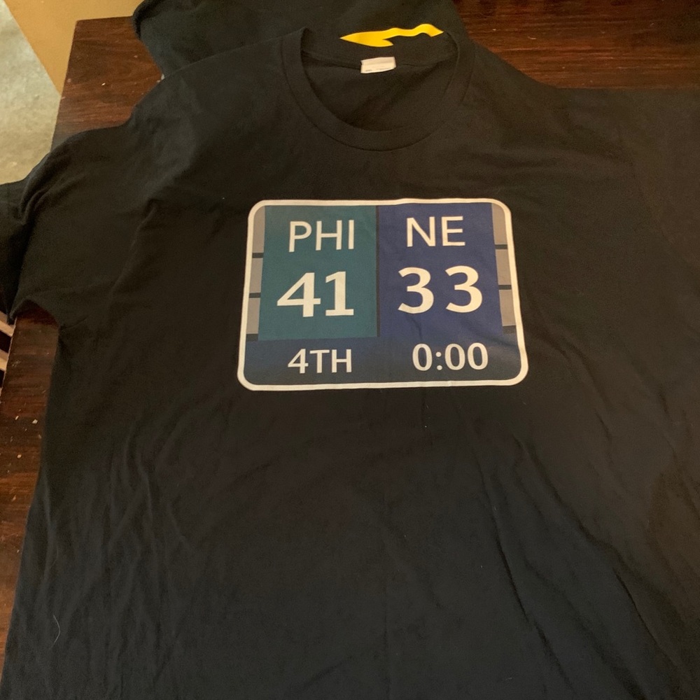Philadelphia eagles Super Bowl score t shirt 3xl